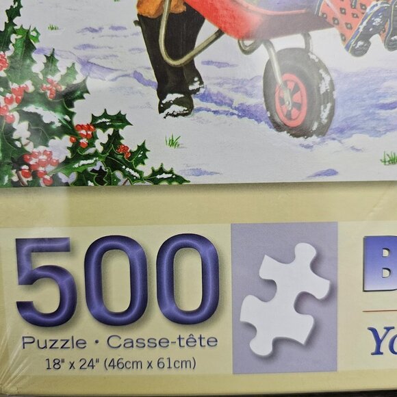 💎218 Bits And Pieces Grandad's Garden Fetching Logs 500 Piece Jigsaw Puzzle - Picture 2 of 5